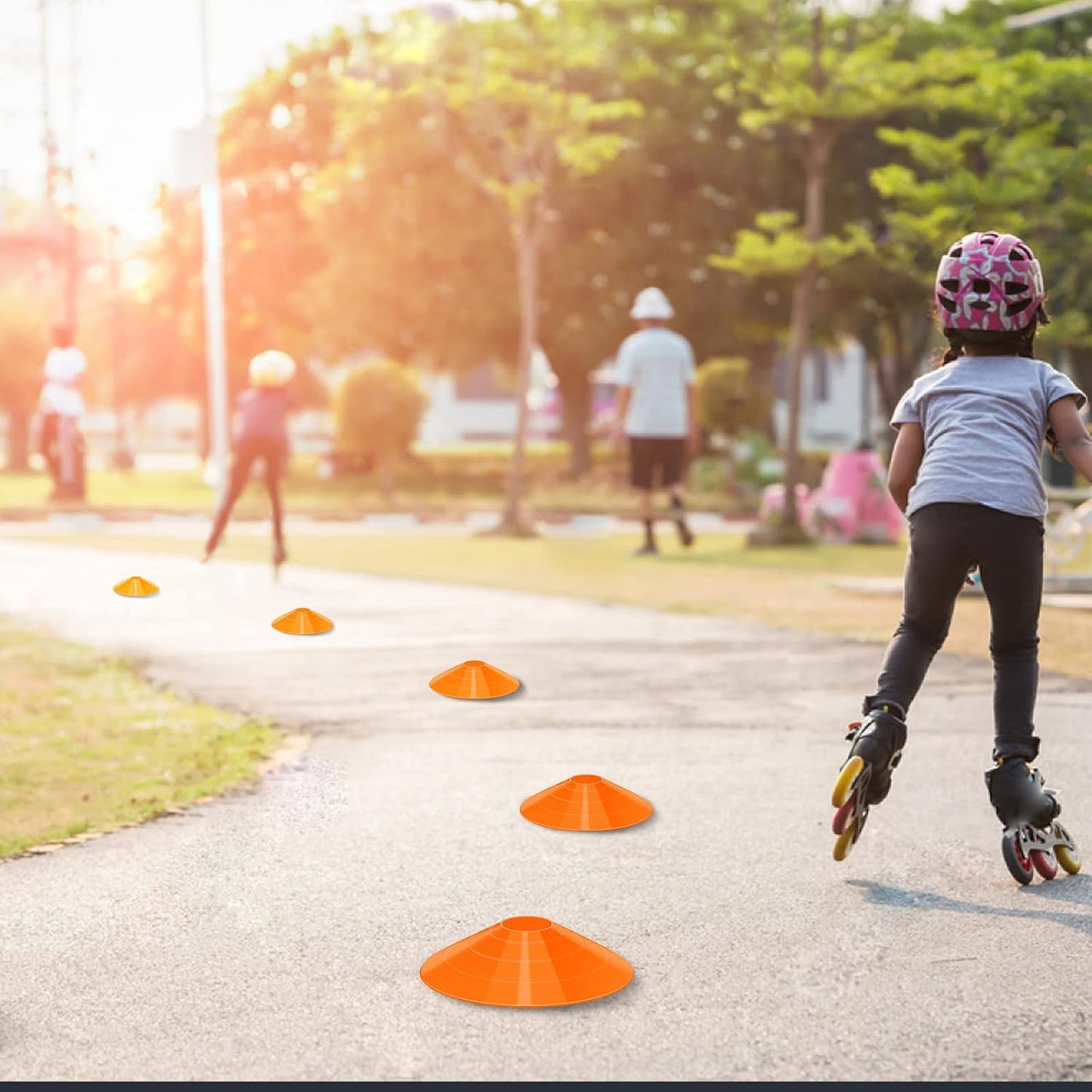 60 Pack Agile Soccer Cones with Portable Bags & Brackets